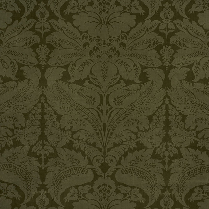 Schumacher Cordwain Velvet Olive Fabric Sample 73951