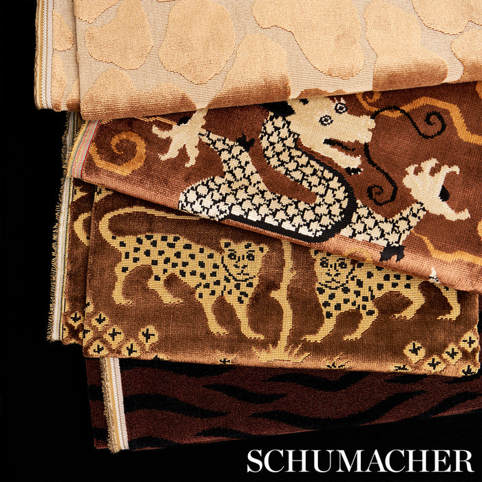 Schumacher Bixi Velvet Bronze Fabric Sample 73977