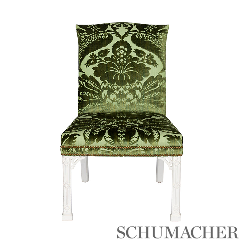 Schumacher Pavia Silk Velvet Platinum Fabric 73981