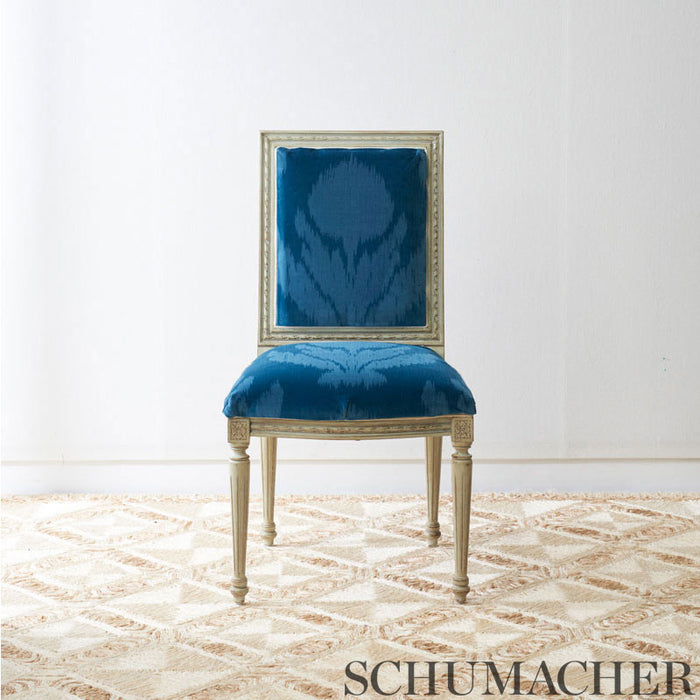 Schumacher Agra Velvet Peacock Fabric Sample 73990