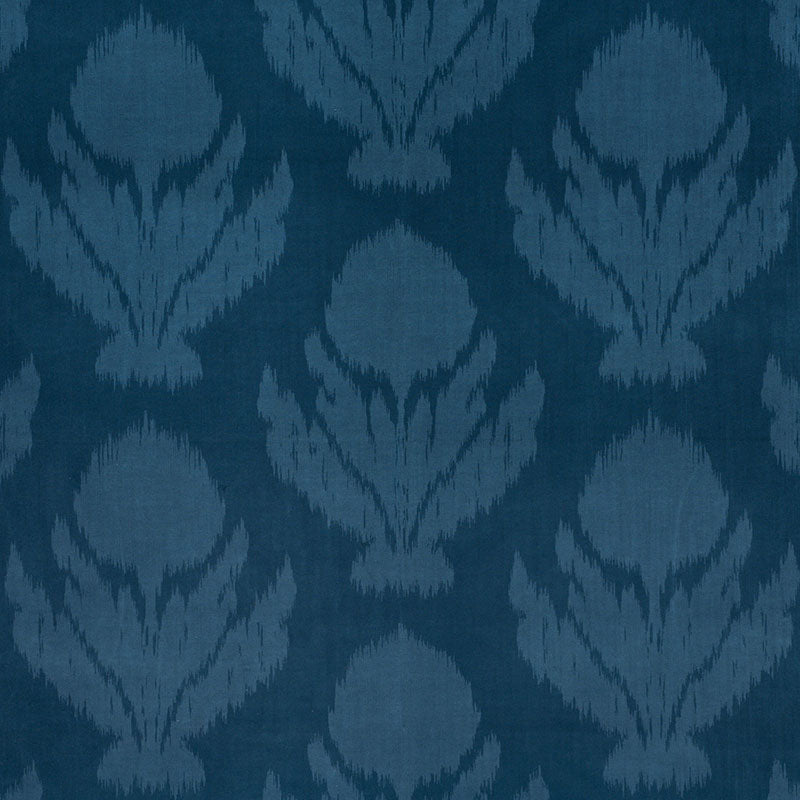 Schumacher Agra Velvet Peacock Fabric 73990