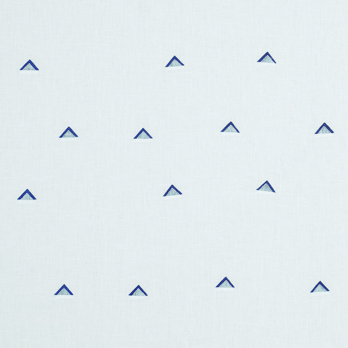 Schumacher Overlapping Triangles Navy & White Fabric 74021