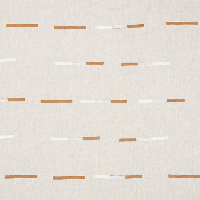 Schumacher Overlapping Dashes Brown & White Fabric 74030