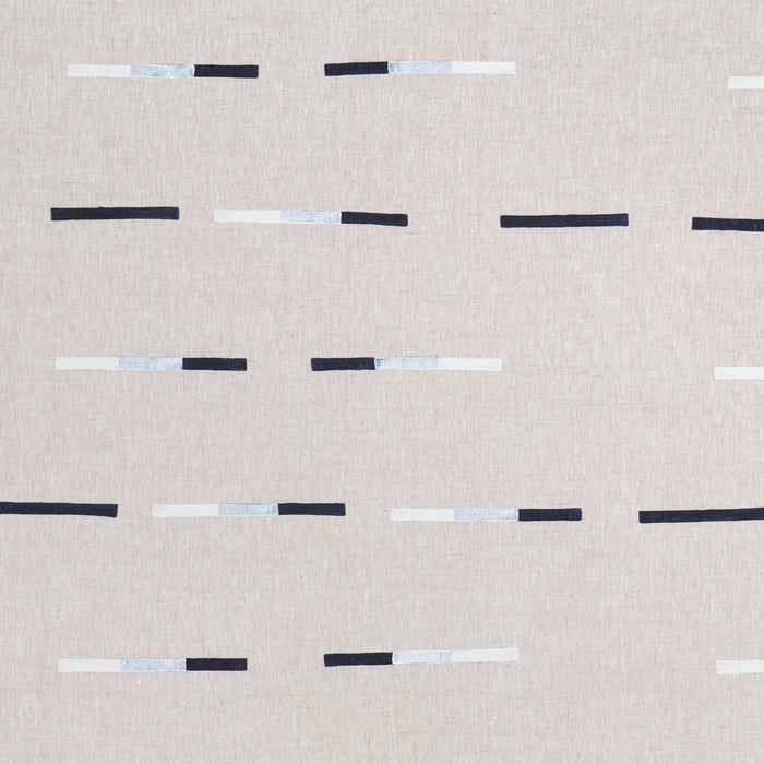 Schumacher Overlapping Dashes Navy Fabric 74031