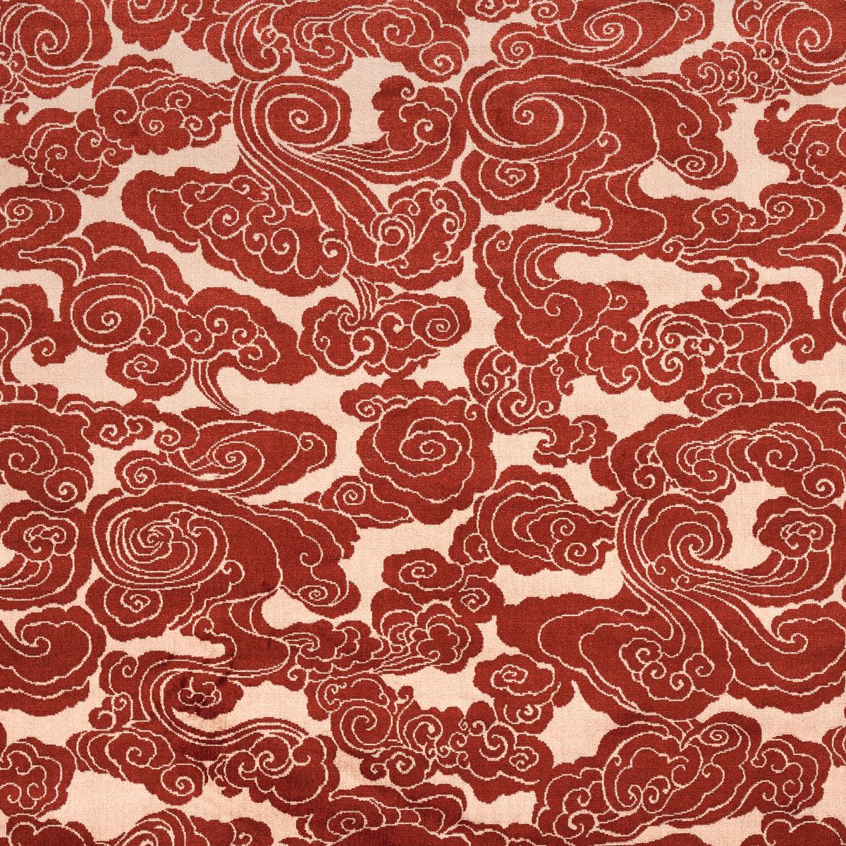 Schumacher Sozan Velvet Cinnabar Fabric 74064