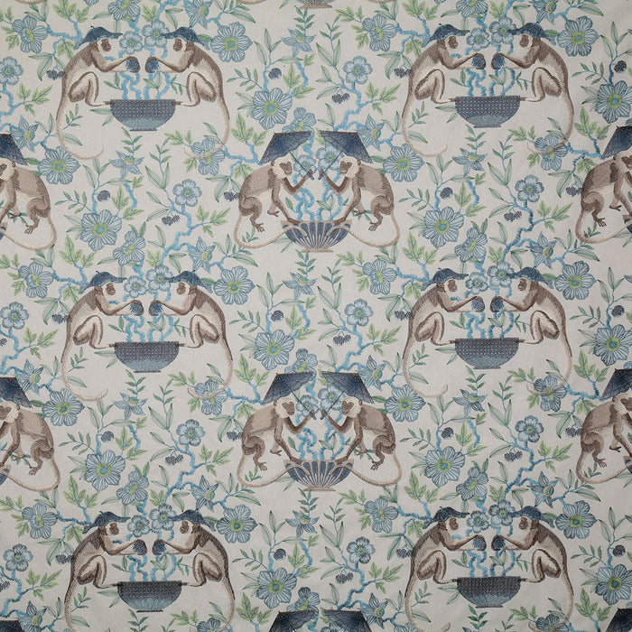 Pindler Cheeky Monkey Cornflower Fabric 7412