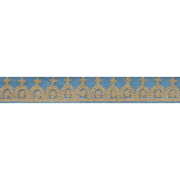 Schumacher Noelia Embroidered Tape Cadet Trim 74153