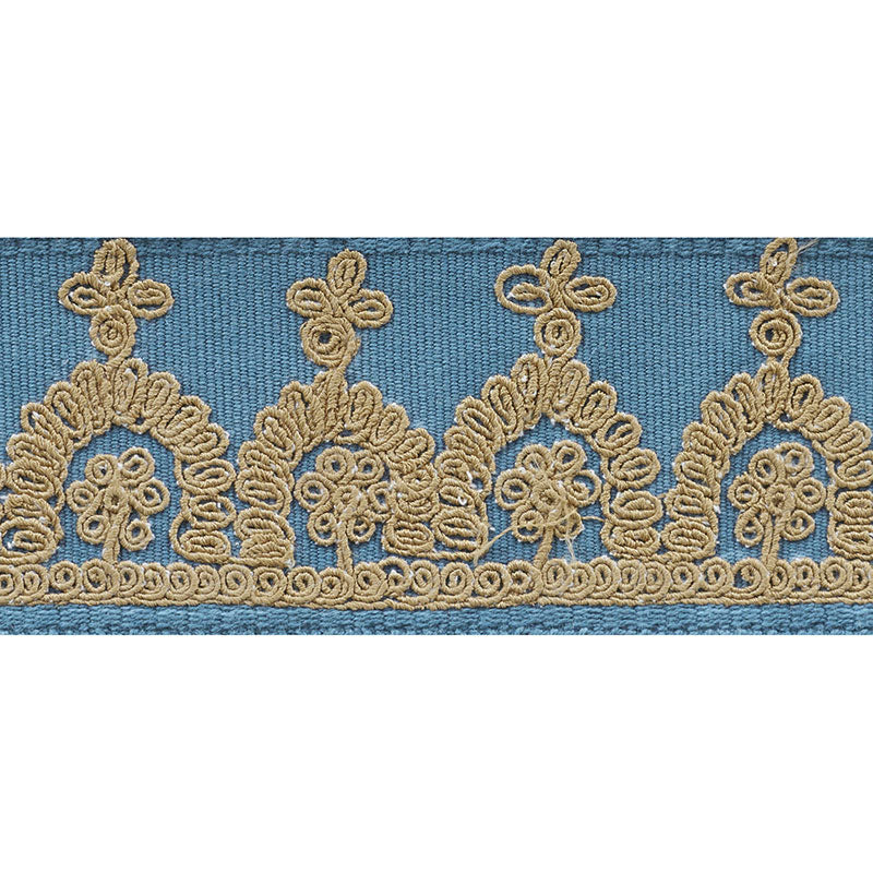 Schumacher Noelia Embroidered Tape Cadet Trim 74153