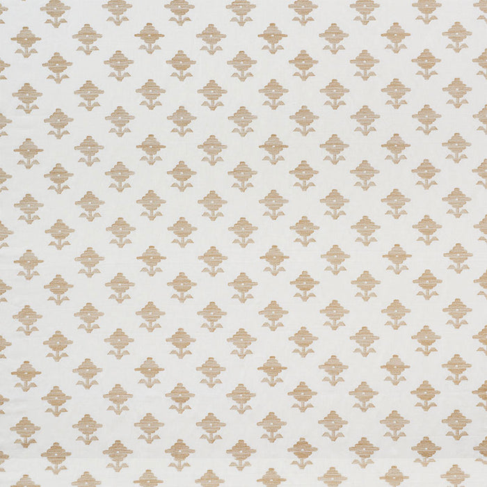 Schumacher Rubia Embroidery Ivory Fabric 74160