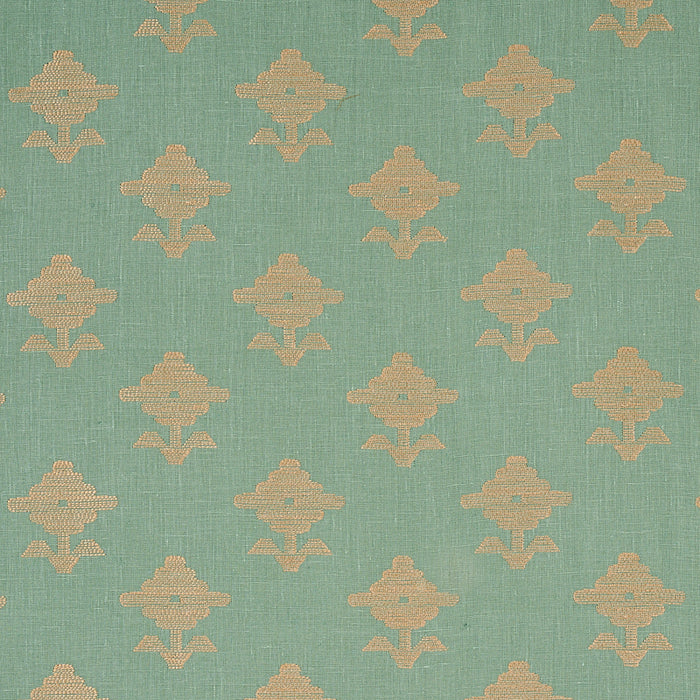 Schumacher Rubia Embroidery Mineral Fabric 74164