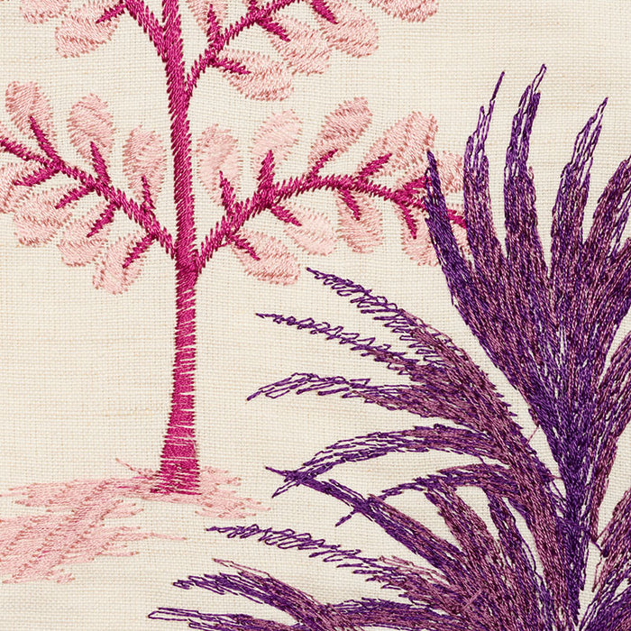 Schumacher Pandora Embroidery Aubergine Fabric 74171