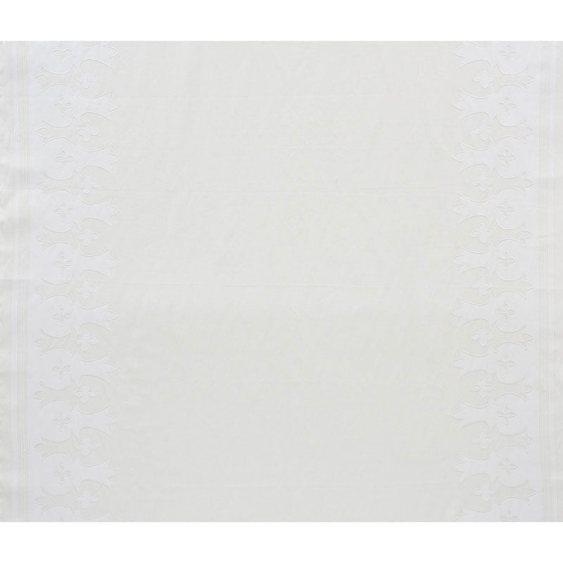 Schumacher Bergama Applique White & Ivory Fabric 74180