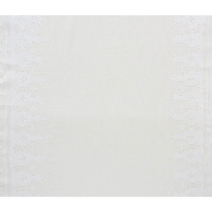 Schumacher Bergama Applique White & Ivory Fabric 74180