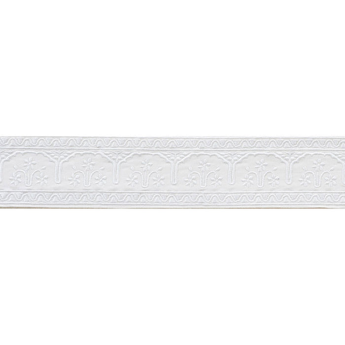 Schumacher Nikola Tape Ivory Trim Sample 74190