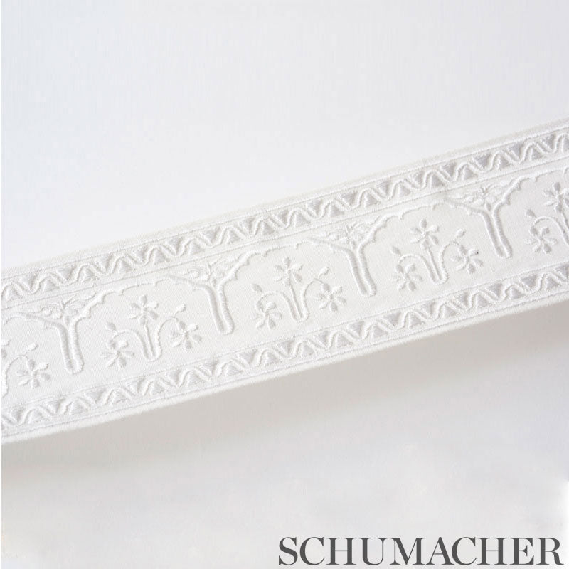 Schumacher Nikola Tape Ivory Trim Sample 74190