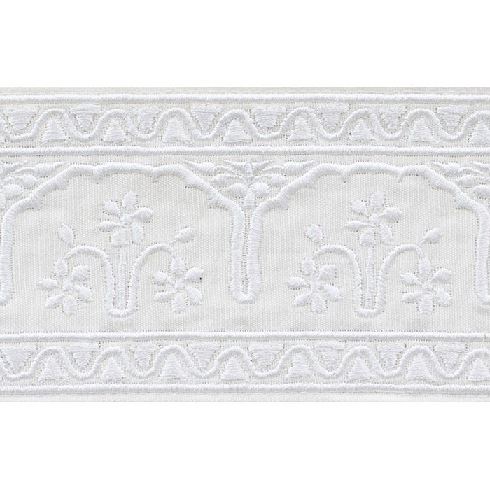 Schumacher Nikola Tape Ivory Trim Sample 74190