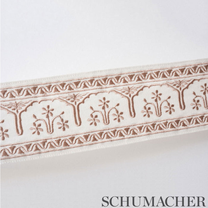 Schumacher Nikola Tape Blush Trim Sample 74191