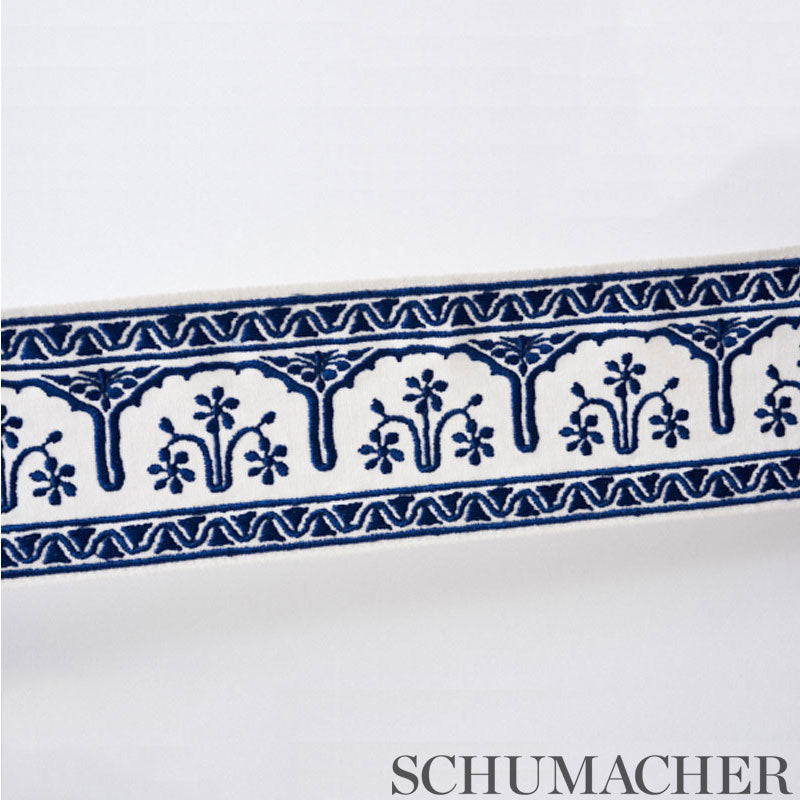 Schumacher Nikola Tape Sapphire Trim Sample 74193