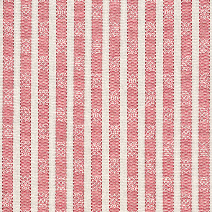 Schumacher Beverly Stripe Red Fabric Sample 74212