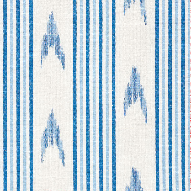 Schumacher Santa Barbara Ikat Indigo Fabric 74220