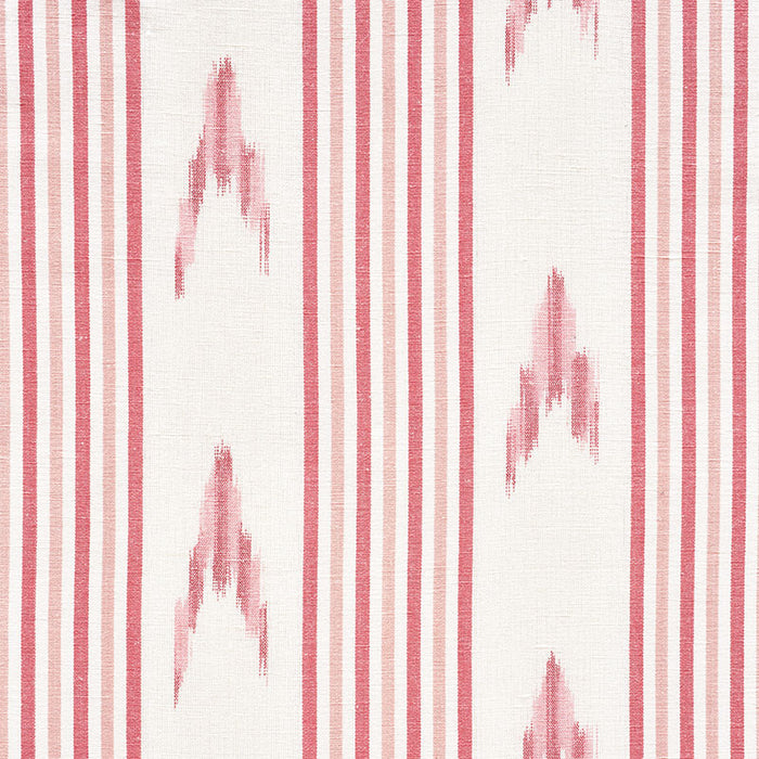 Schumacher Santa Barbara Ikat Pink Fabric Sample 74221