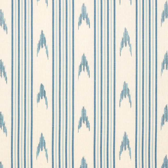 Schumacher Santa Barbara Ikat China Blue Fabric Sample 74223