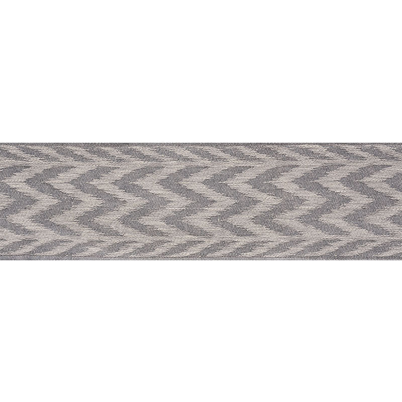 Schumacher Chevron Woven Tape Grey Trim 74251