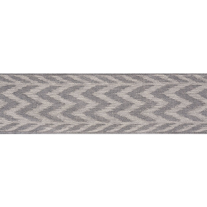 Schumacher Chevron Woven Tape Grey Trim Sample 74251