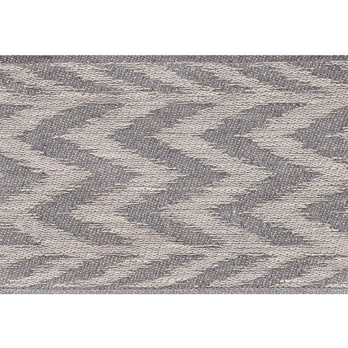 Schumacher Chevron Woven Tape Grey Trim Sample 74251