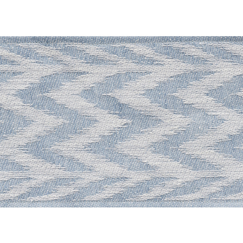 Schumacher Chevron Woven Tape Sky Trim Sample 74252