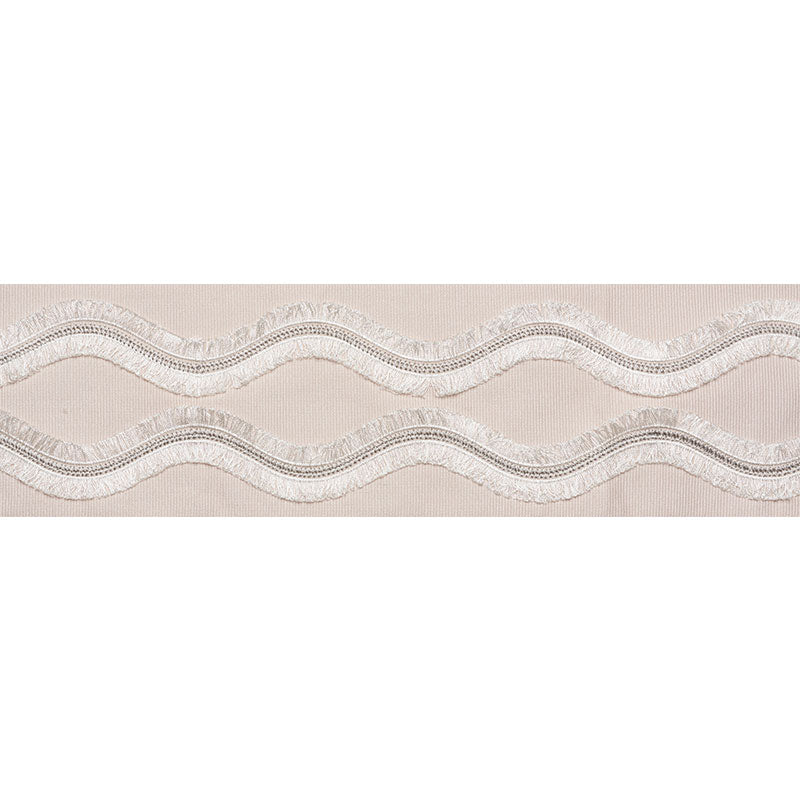 Schumacher Ogee Embroidered Tape Blush Trim 74331