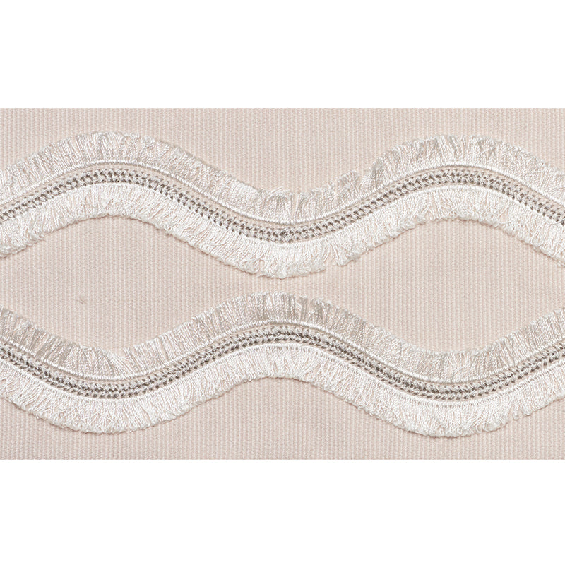 Schumacher Ogee Embroidered Tape Blush Trim 74331