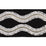 Schumacher Ogee Embroidered Tape Black Trim Sample 74334