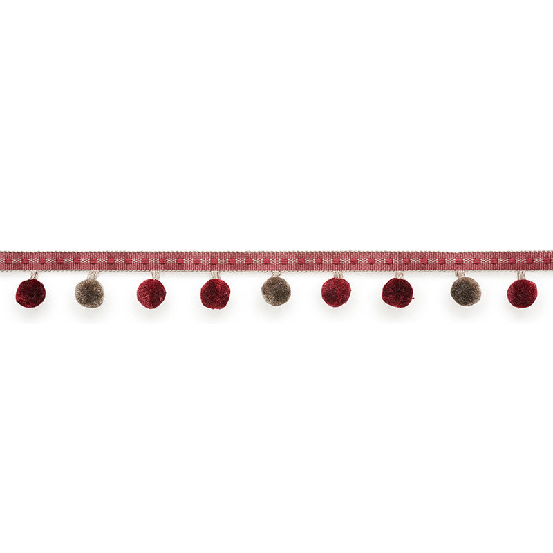 Schumacher Poms Wine Trim 74365