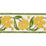 Schumacher Adra Hand Blocked Tape Yellow & Green Trim 74404