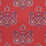 Schumacher Estrella Embroidery Vermilion Fabric Sample 74451