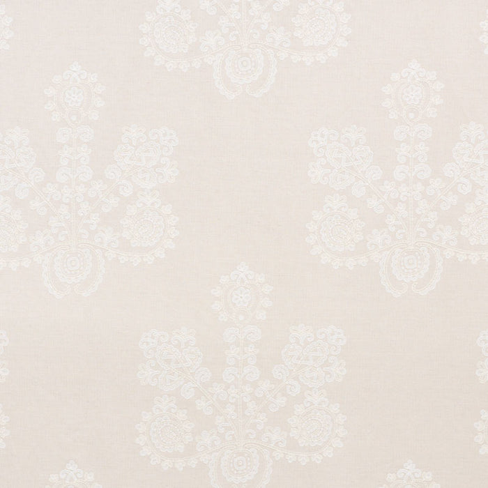 Schumacher Estrella Embroidery Linen Fabric Sample 74452