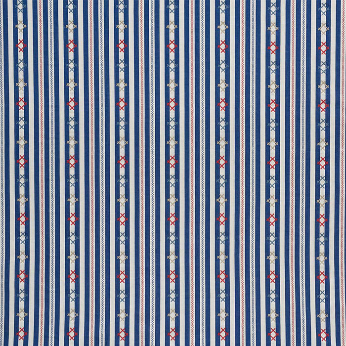 Schumacher Rhodes Stripe Navy Fabric Sample 74460