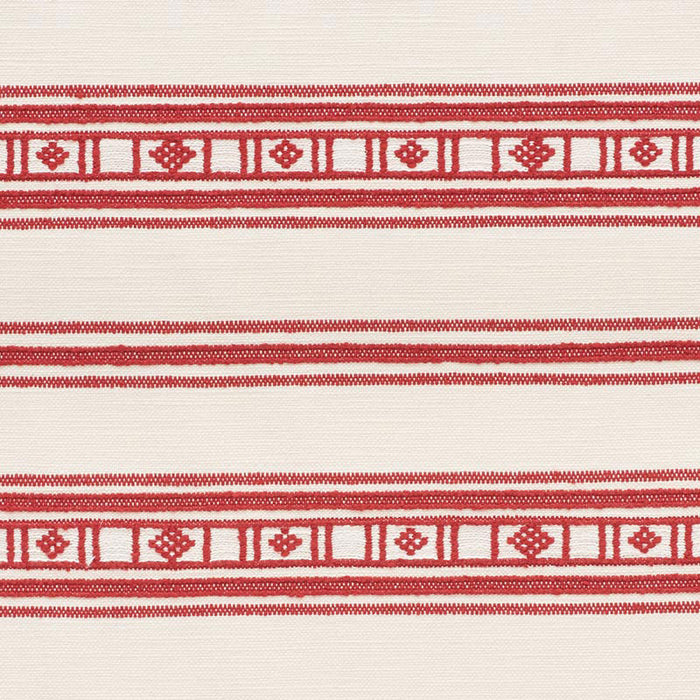 Schumacher Buena Vista Red Fabric Sample 74480