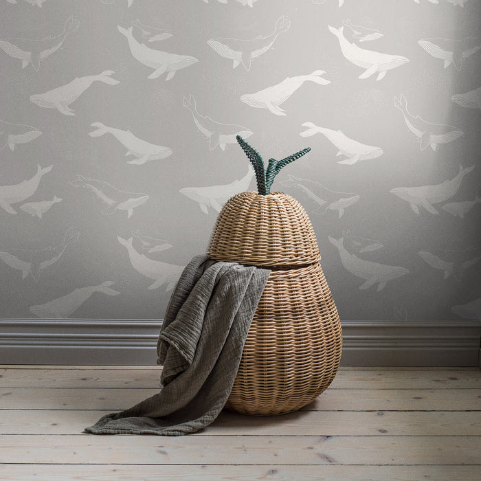 Schumacher Whales Grey Wallpaper 7452