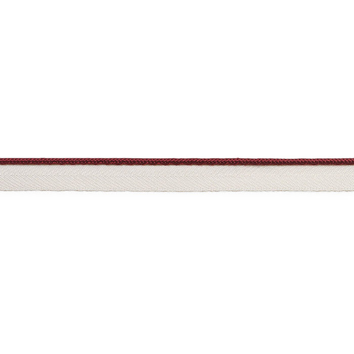 Schumacher Gustave Silk Lip Cord Narrow Burgundy Trim Sample 74529