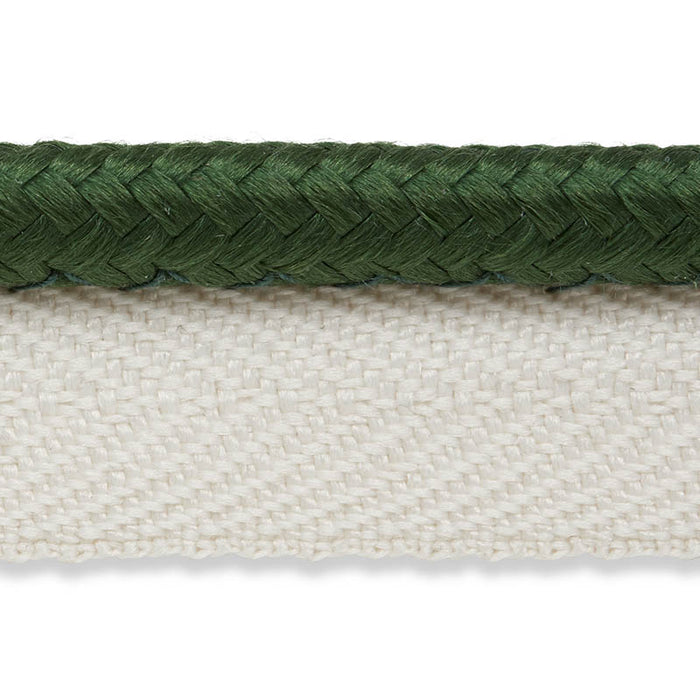 Schumacher Gustave Silk Lip Cord Medium Emerald Trim Sample 74554