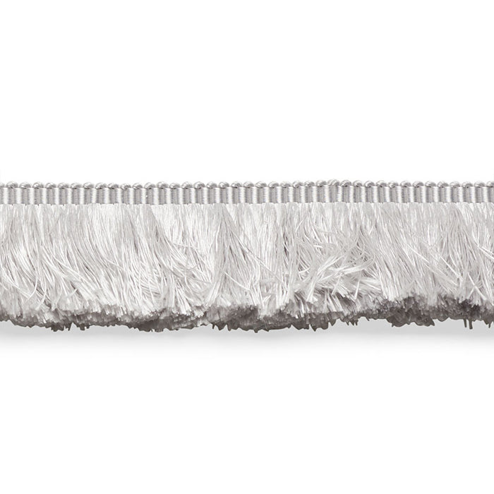 Schumacher Francois Silk Brush Fringe Dove Trim Sample 74581