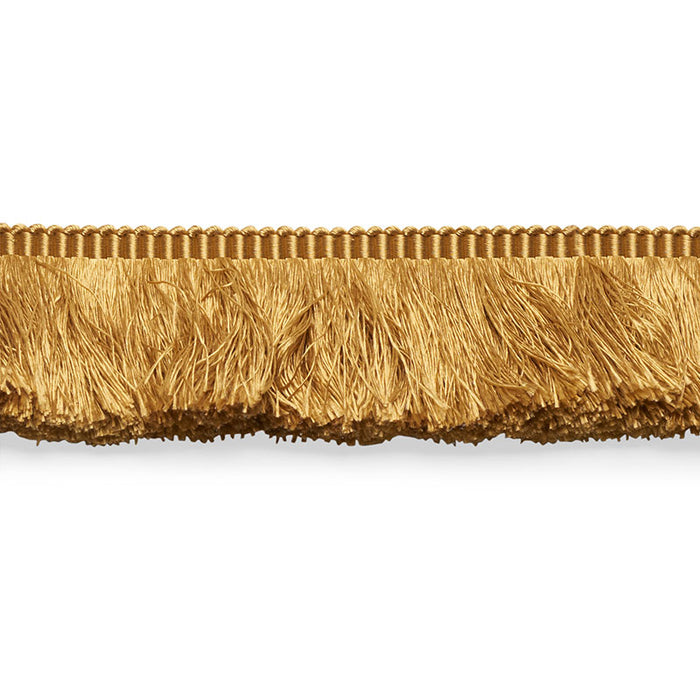 Schumacher Francois Silk Brush Fringe Gold Trim Sample 74584