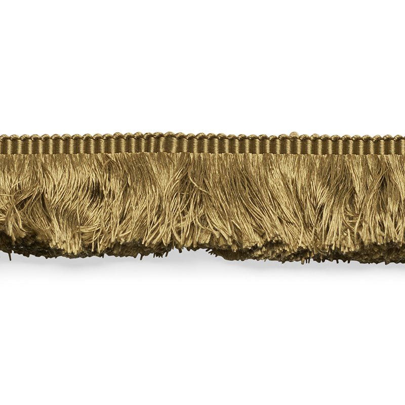 Schumacher Francois Silk Brush Fringe Olive Trim 74585