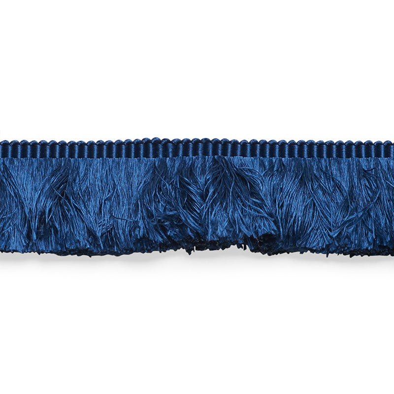 Schumacher Francois Silk Brush Fringe Navy Trim 74588