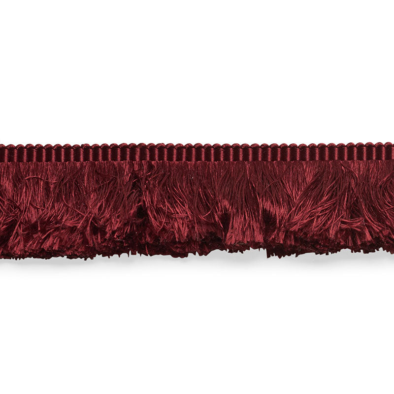 Schumacher Francois Silk Brush Fringe Burgundy Trim 74589