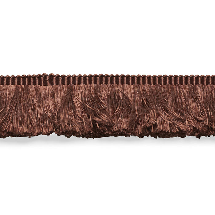 Schumacher Francois Silk Brush Fringe Brown Trim Sample 74590