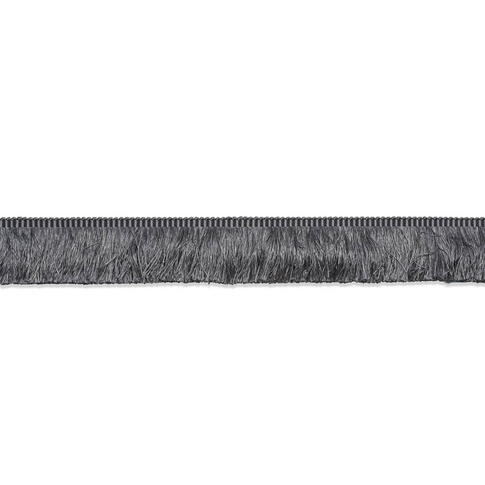 Schumacher Francois Silk Brush Fringe Grey Trim 74593