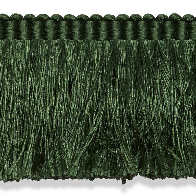 Schumacher Francois Silk Brush Fringe Emerald Trim 74594